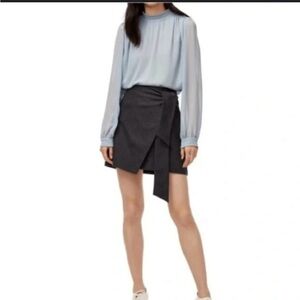 BNWT Wilfred Dorine Heather Charcoal front wrap skirt size 6